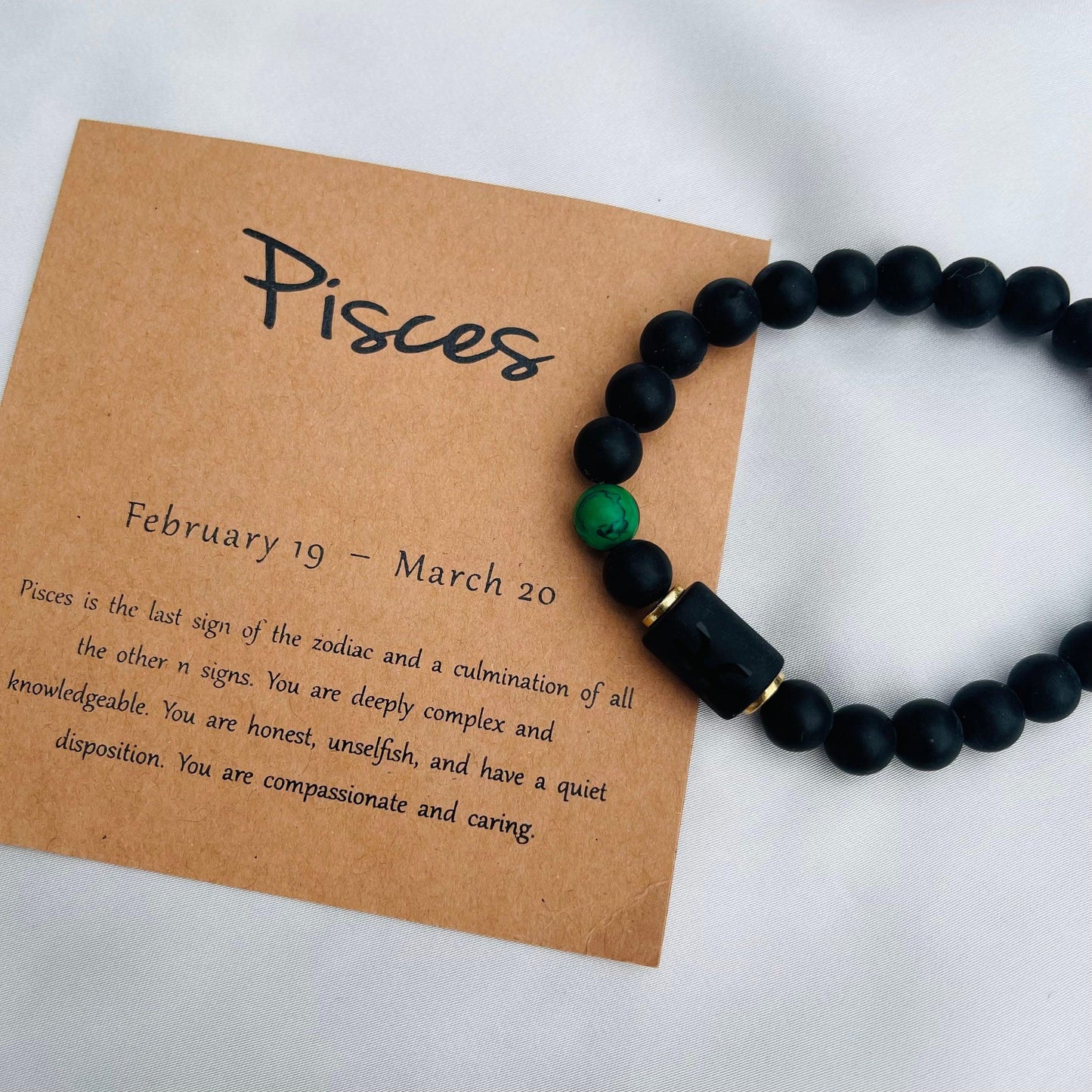 ZodiaLux Black Onyx Horoscope Bracelet - Whisperz