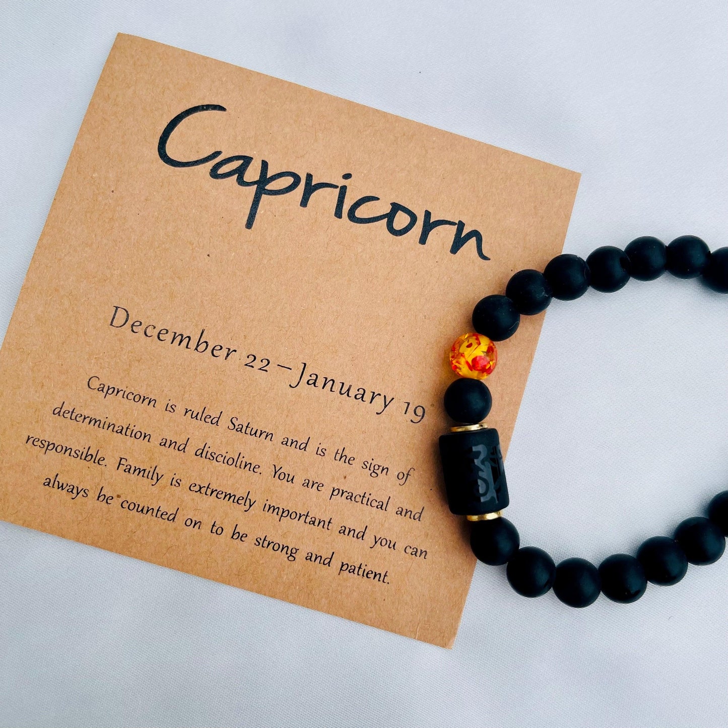 ZodiaLux Black Onyx Horoscope Bracelet - Whisperz