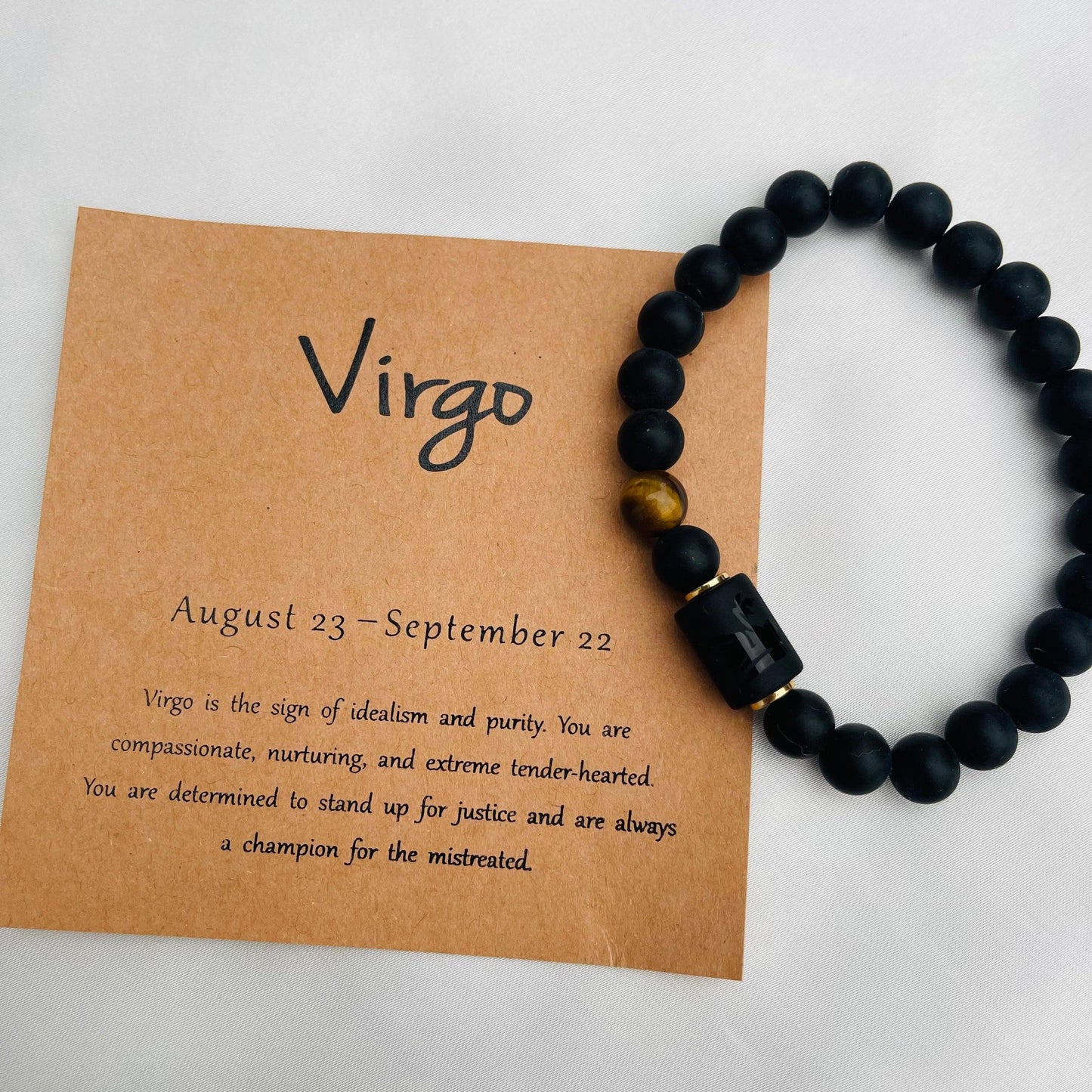 ZodiaLux Black Onyx Horoscope Bracelet - Whisperz