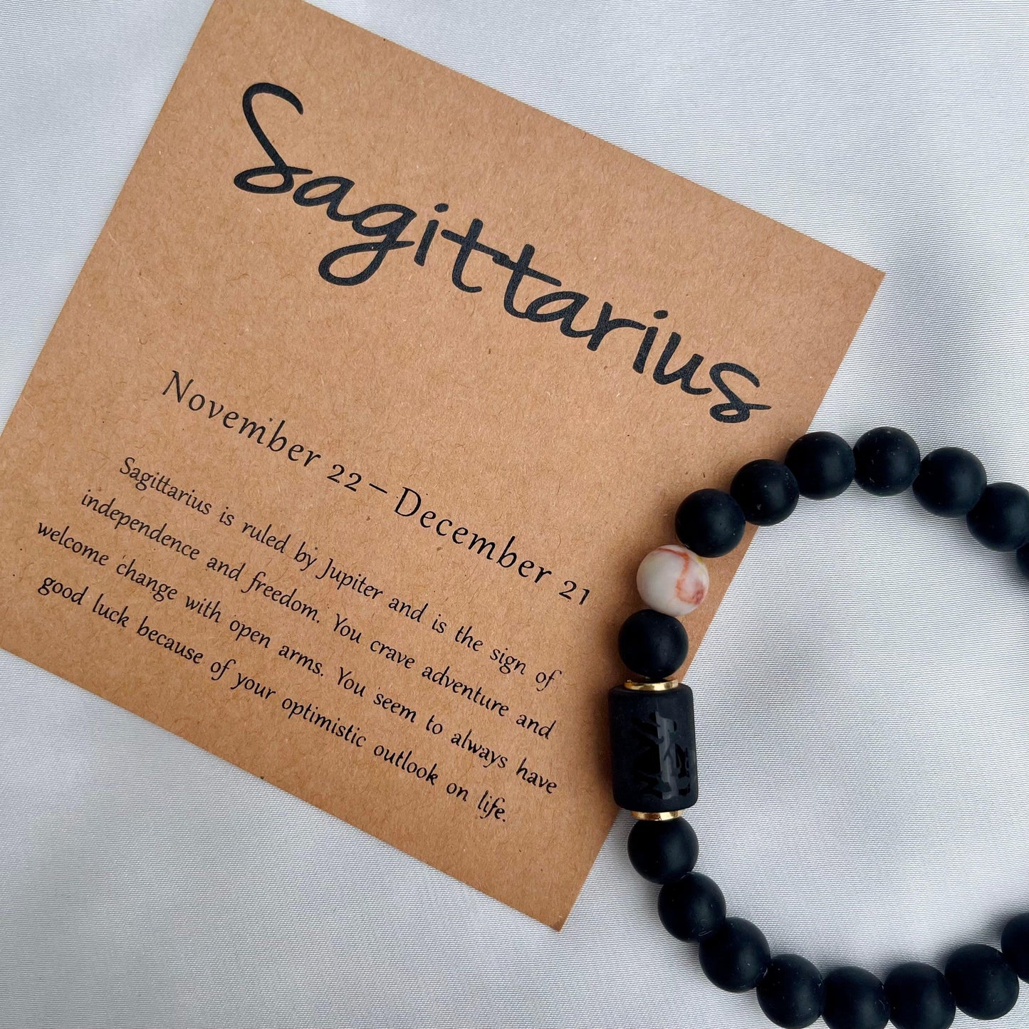 ZodiaLux Black Onyx Horoscope Bracelet - Whisperz