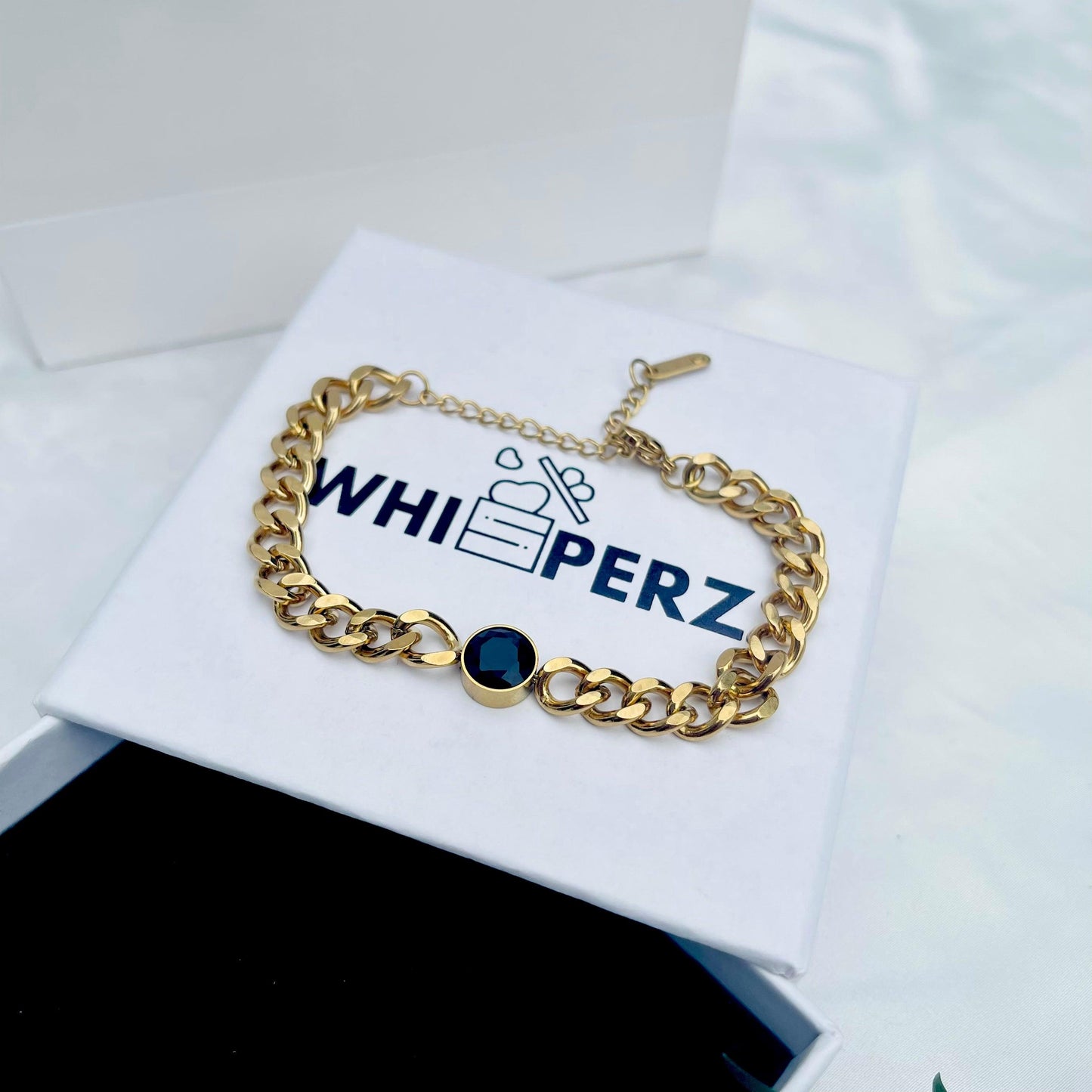 Golden Onyx Charm Bracelet 18k Gold - Whisperz