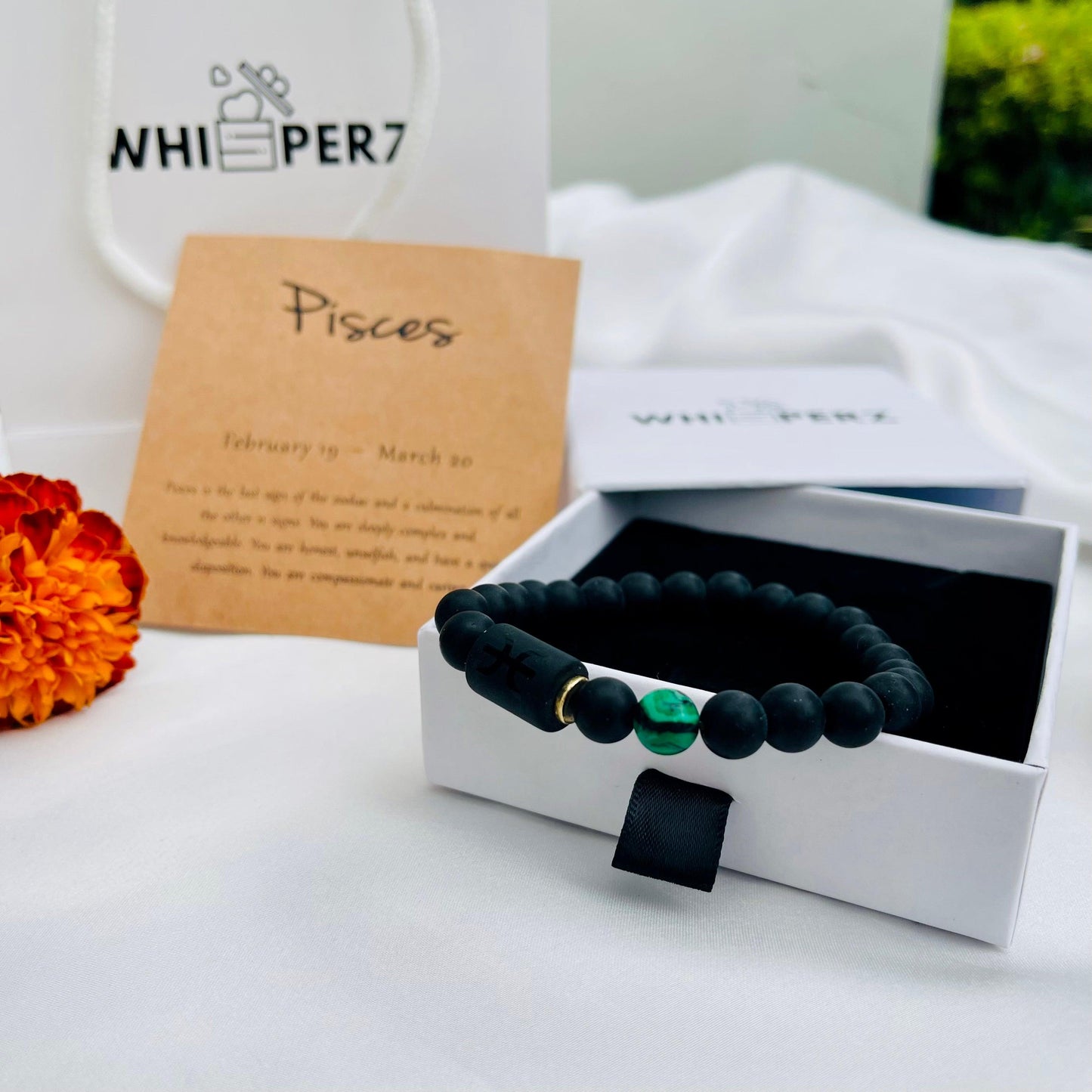 ZodiaLux Black Onyx Horoscope Bracelet - Whisperz