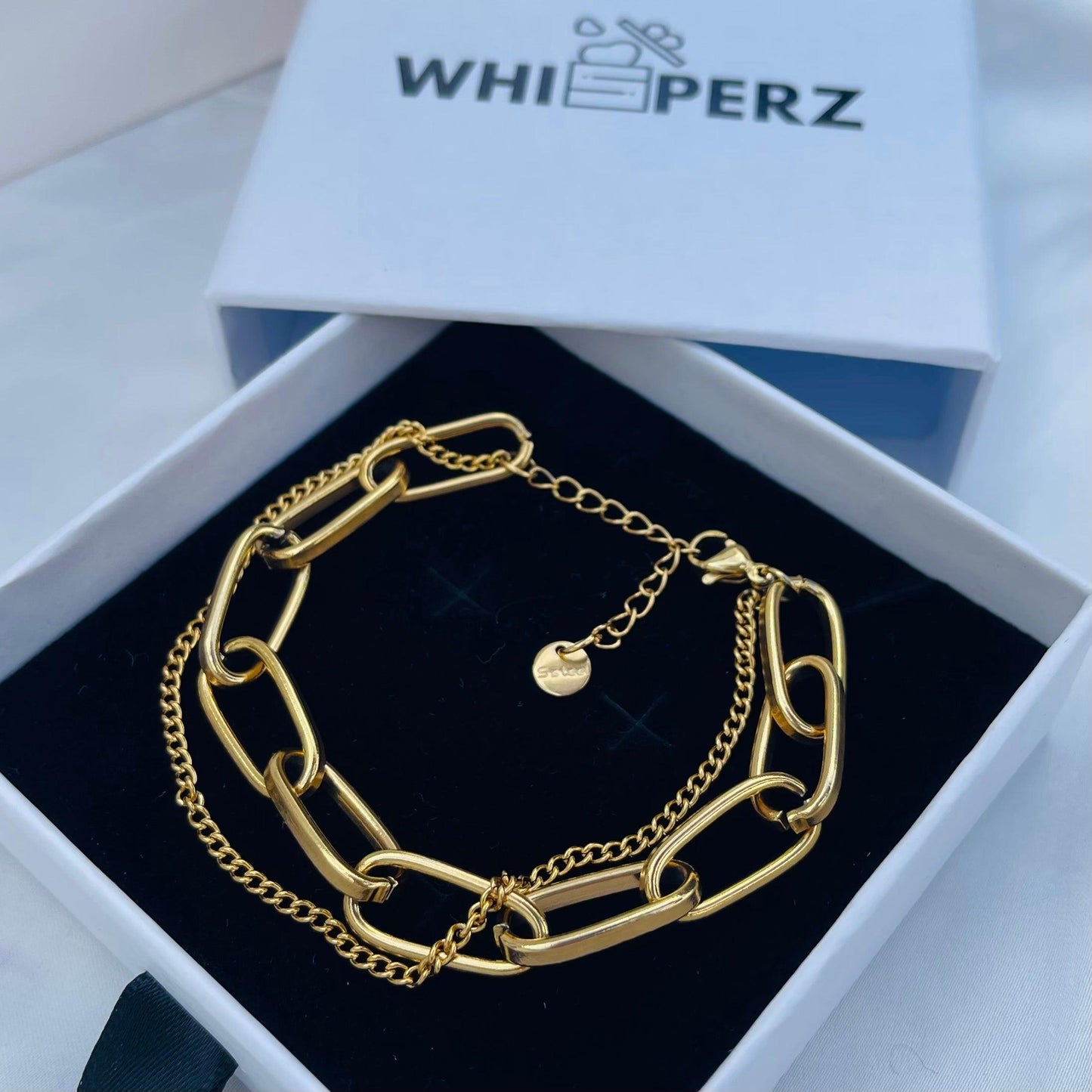 Golden Elegance Chain Bracelet - Whisperz