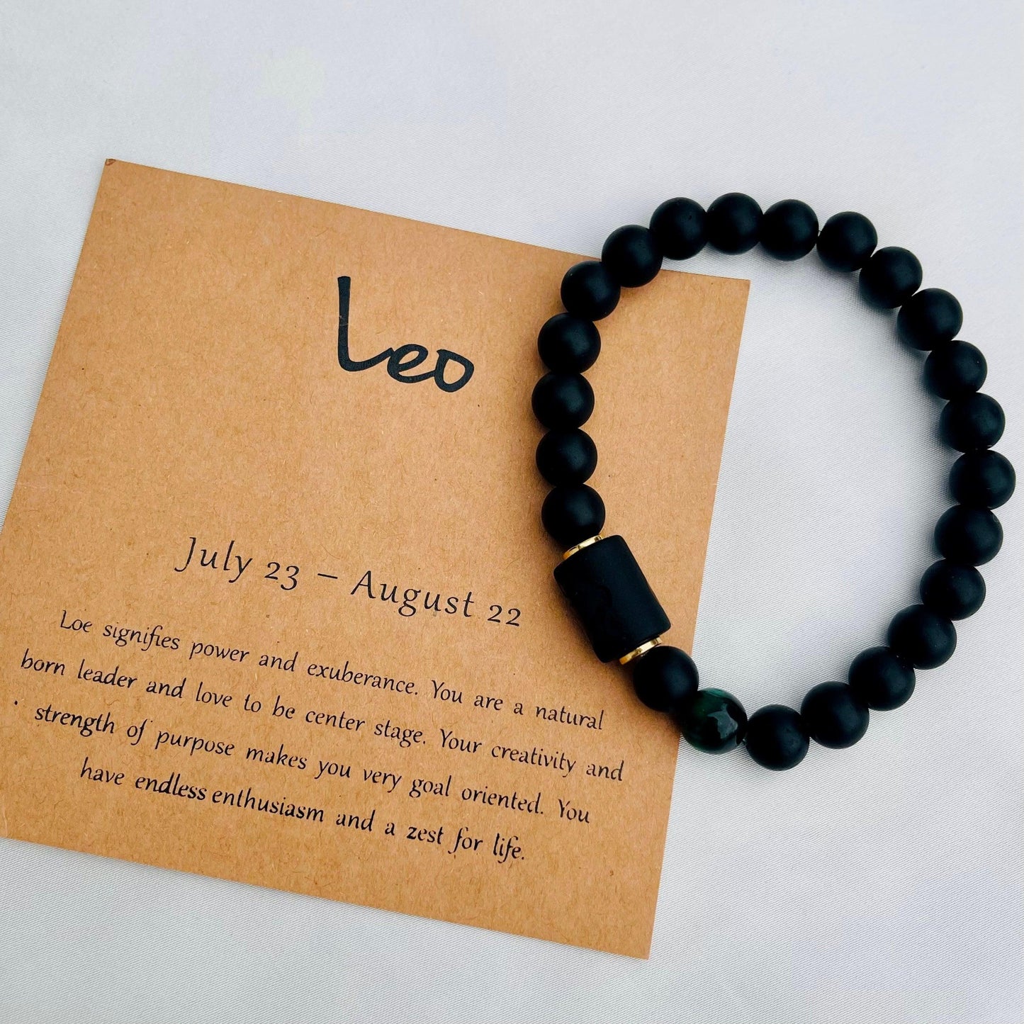 ZodiaLux Black Onyx Horoscope Bracelet - Whisperz