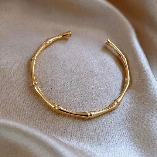 18k Gold Stainless Steel Bamboo Elegance for Women - Whisperz
