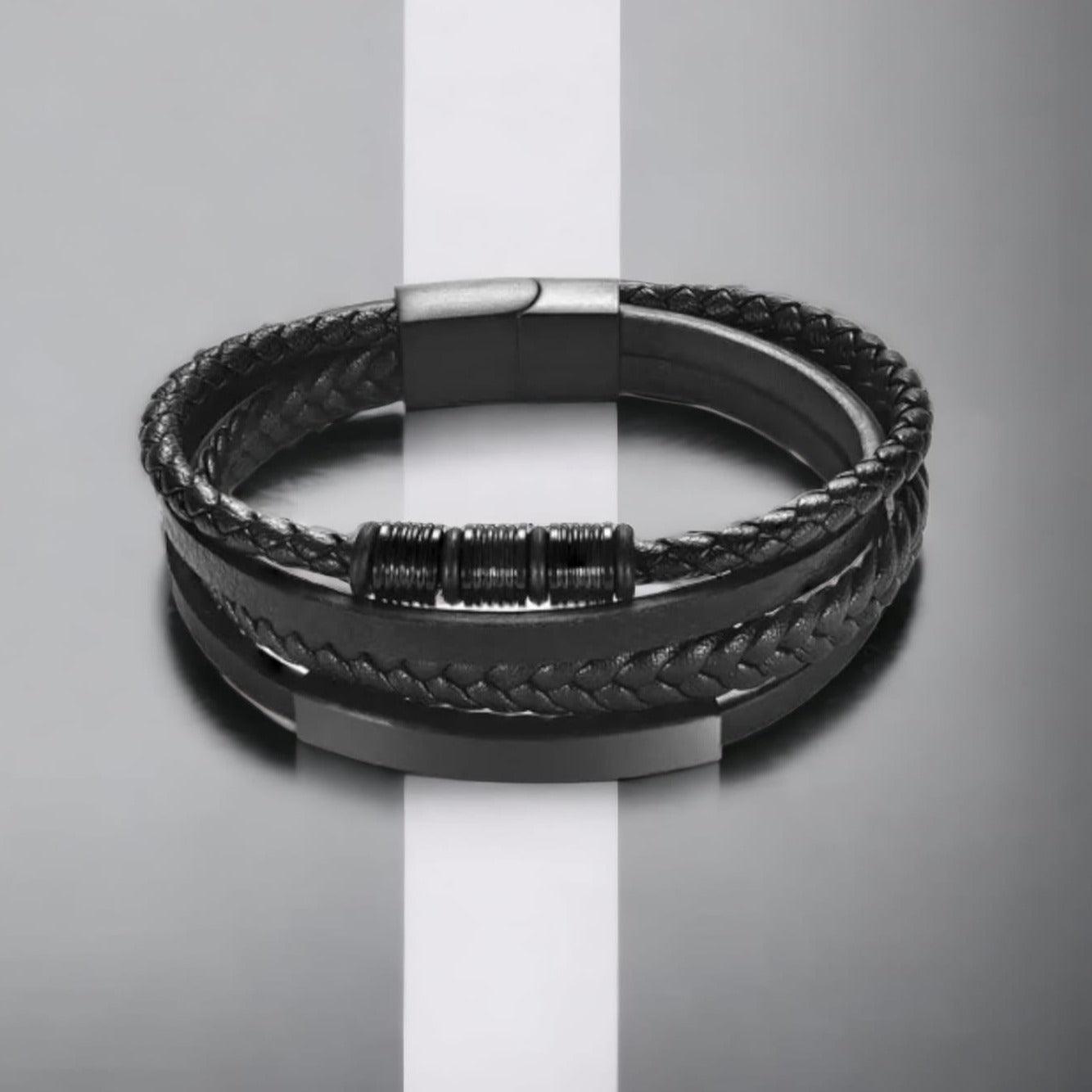Majestic Gentleman's Leather Bracelet - Whisperz