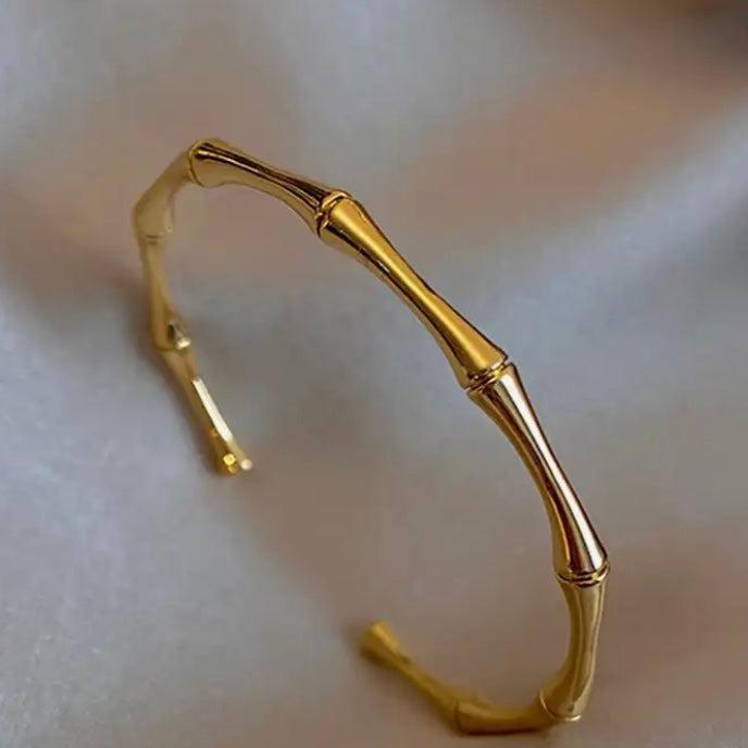 18k Gold Stainless Steel Bamboo Elegance for Women - Whisperz