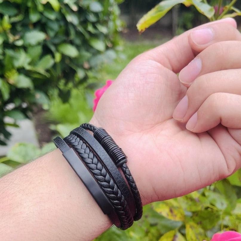 Majestic Gentleman's Leather Bracelet - Whisperz