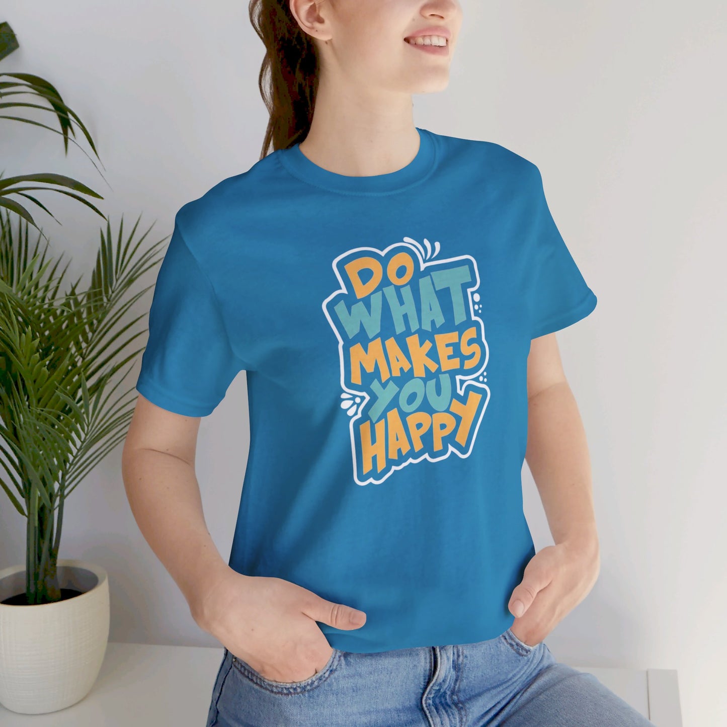 Happy vibes Unisex Jersey T shirt