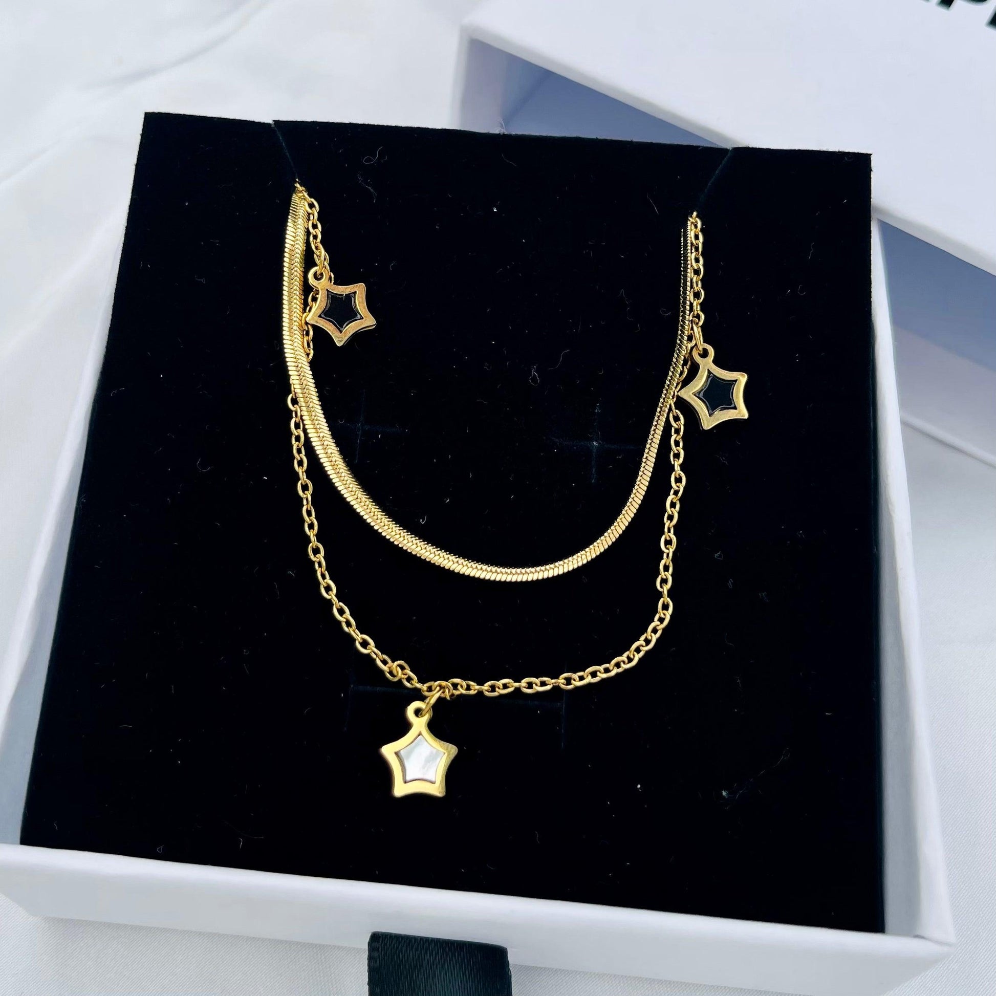 Starry Night Multi-Layer Gold Bracelet and Necklace - Whisperz